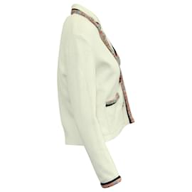 Maje-Cardigan in maglia Maje Lock in cotone bianco-Bianco
