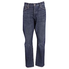 Tom Ford-Tom Ford Straight Denim Jeans em algodão azul-Azul