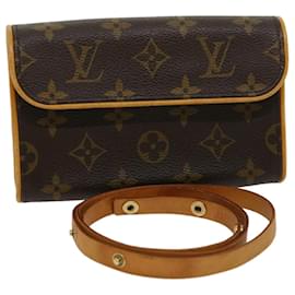 Louis Vuitton-LOUIS VUITTON Monogram Pochette Florentine Cintura Bolsa M51855 LV Auth ar7300-Monograma