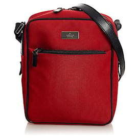 Gucci-Nylon Flight Messenger Bag-Red