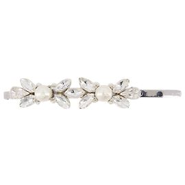 Simone Rocha Hair Clip in Crystal/Pearl White
