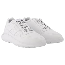 Hogan-Interactive3 Allacciato Pelle Sneakers in White Recycled Leather-White