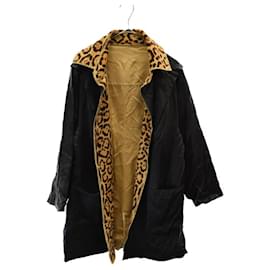 Fendi-FENDI Leopard Harako reversible long trench coat beige-Beige