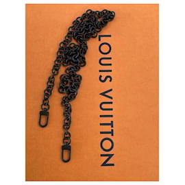 Louis Vuitton-Louis Vuitton Black detachable chain shoulder strap-Black