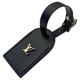 Louis Vuitton-Etiqueta de equipaje Louis Vuitton negra-Negro