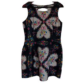 VESTIDO VINTAGE COM ESTAMPA FLORAL MOSCHINO JEANS Multicor