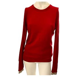 Pull Burberry en laine rouge Rouge
