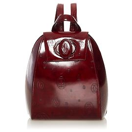Mochila Cartier Happy Birthday rojo de charol Roja Burdeos