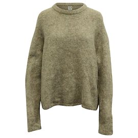 Totême Biella Pullover mit Rundhalsausschnitt aus beigem Kaschmir Braun Beige