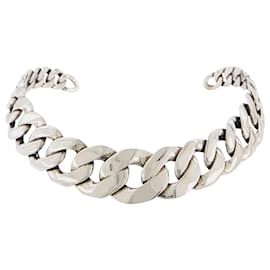 Alexander Mcqueen-Chain Choker Necklace in Silver-Silvery,Metallic