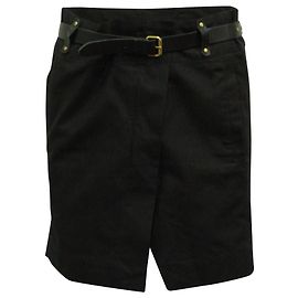 Isabel Marant Saia Wrap com Cinto em Algodão Preto Preto