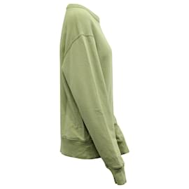 Acne-Sudadera de algodón verde con cuello redondo Fairview de Acne Studios-Verde,Verde oliva