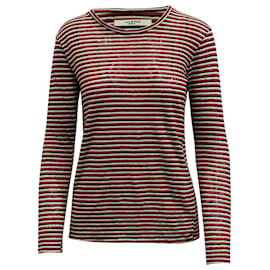 Isabel Marant-Isabel Marant Kaaron Striped Shirt in Red and Black Linen-Red