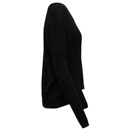 Acne-Suéter con cuello en V de Acne Studios en lana de merino negra-Negro