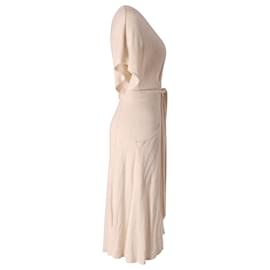 Reformation-Reformation Ansel Midi Dress in Cream Tencel-White,Cream