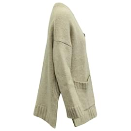 Acne-Cardigan oversize lavorato a maglia di Acne Studios in lana beige-Beige