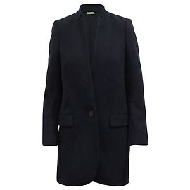 Stella Mc Cartney Stella Mccartney Bryce Coat in Navy Wool Blue Navy blue