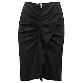 Isabel Marant-Isabel Marant Etoile Joca Jersey Skirt in Grey Linen-Grey