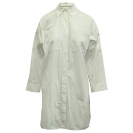 Acne Studios Oversized-Hemdkleid aus weißer Baumwolle Weiß