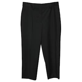 Acne-Acne Studios Straight Leg Cropped Trousers in Black Wool Blend-Black