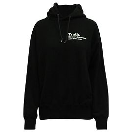Sweat à capuche Sacai x The New York Times Truth en coton noir Noir