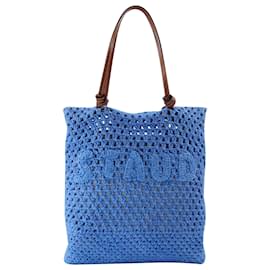 Staud-Crochet Porte Tote Bag en Bleu-Bleu