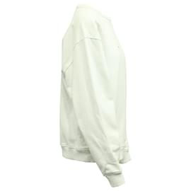 Acne-Acne Studios Logo Sweatshirt in White Cotton -White
