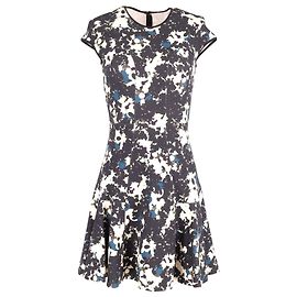 Erdem Printed Dress in Black Polyester Black