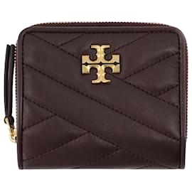 Tory Burch Kira Chevron Bi-Fold Wallet Brown