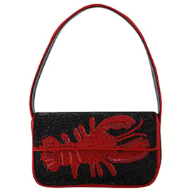 Staud-Borsa Tommy Perline Con Motivo Aragosta-Rosso