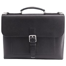 Mulberry Chiltern Briefcase Bag in Black Leather Black