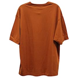 Acne-Camiseta Acne Studios com bolso de gola redonda em algodão marrom-Marrom