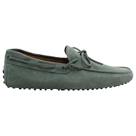 Tod's-Tod's Gommino Driving Shoes in Mint Green Suede-Other