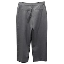 Zac Posen-Zac Posen Cropped Dress Pants in Grey Polyester-Grey