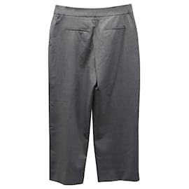 Zac Posen-Zac Posen Pantalon Habillé Court en Polyester Gris-Gris