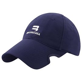 Balenciaga Tuta Hat Notch in Nylon Bianco e Nero Nero