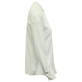 Vince-Vince Stehkragenhemd aus weißer Viskose-Weiß