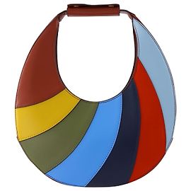 Staud Bolsa Tote Riviera Moon em Couro Arco-Íris Multicor