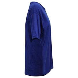 Acne-Acne Studios T-shirt à col ras du cou Niagara en coton bleu-Bleu