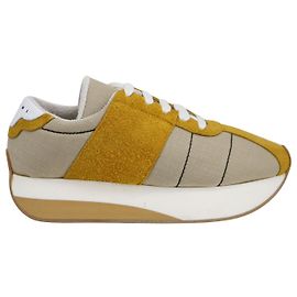 Marni Baskets Big Foot en Faux Daim Jaune Jaune