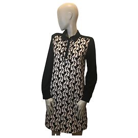 Robe motifs otaries Blumarine Noir Blanc