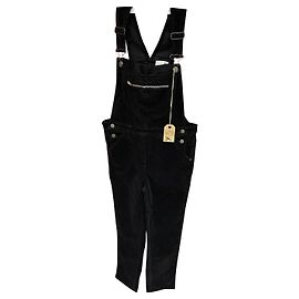 Salopette in velluto nero Soeur 135 cm Nero