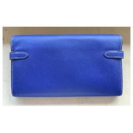Hermès-Kelly wallet-Blue