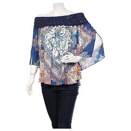 Hale Bob Viscose Top Multi Color Size L Multiple colors