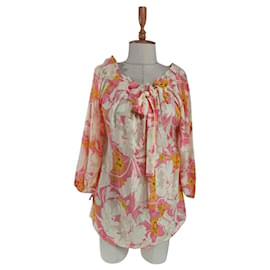 Camicetta di seta Paul & Joe Rosa Multicolore Rosa Multicolore Arancione Crema