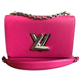Bolsa Louis Vuitton Twist MM em couro Epi fúcsia Rosa