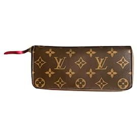 Louis Vuitton-Clemence wallet-Beige,Dark brown