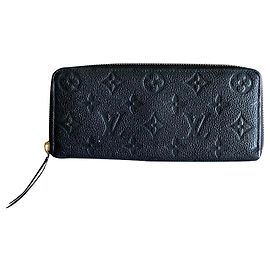 Louis Vuitton Clemence Wallet Black Empreinte Leather Black