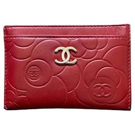 Chanel-Camelia card wallet-Red