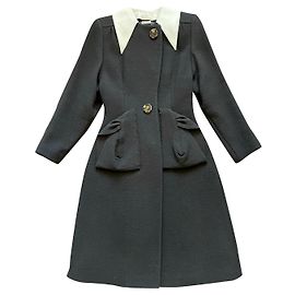 Miu Miu Mäntel, Oberbekleidung Schwarz Weiß